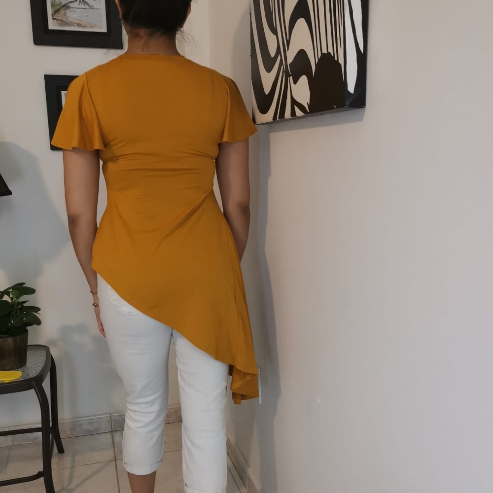 Steps NY T-Shirt Mustard Yellow Sz S - Picture 3 of 8